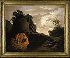 Virgil's Tomb by Moonlight, with Silius Italicus Declaiming, Joseph Wright (Wright of Derby) (British, Derby 1734–1797 Derby), Oil on canvas